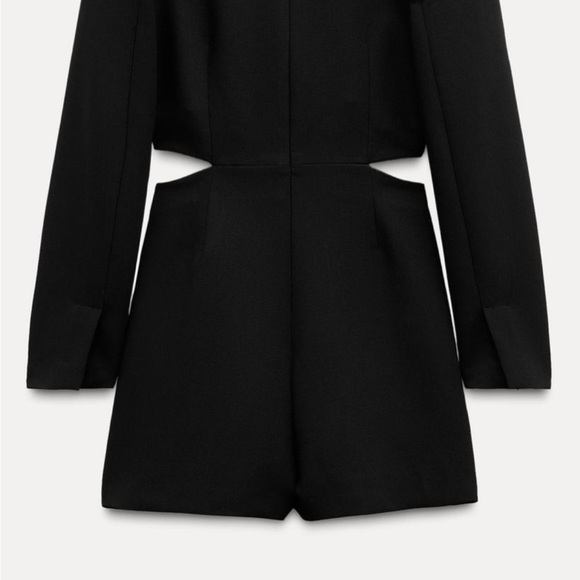 ZARA Cut Out Beaded Jumpsuit in Black Size Medium New With Tags | 0023/536/800 - Picture 6 of 12